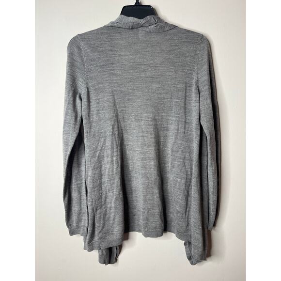 LOFT Grey Wool Blend Cardigan Medium - Picture 4 of 4
